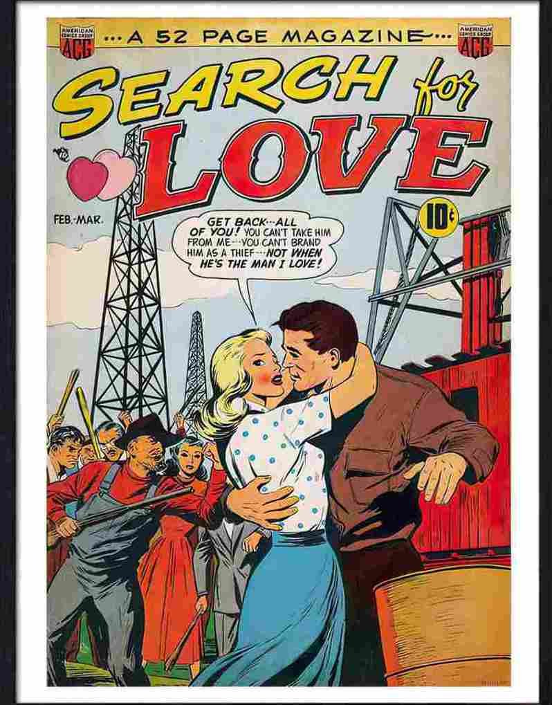 106 05 search for love comic cover Advert A4 Photo Print