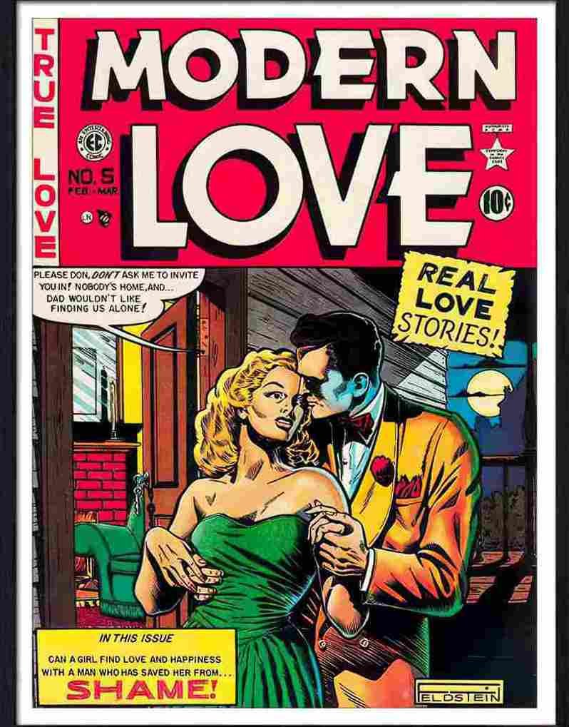 106 07 modern love comic cover Advert A4 Photo Print