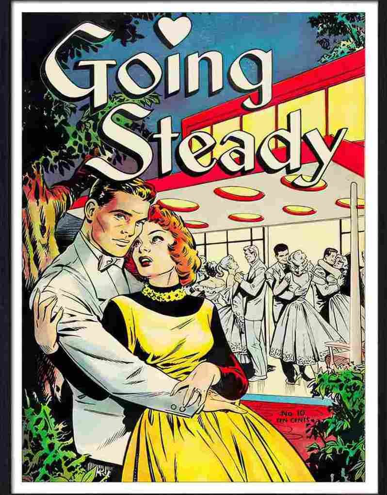 106 15 going steady romance comic book cover Advert A4 Photo Print