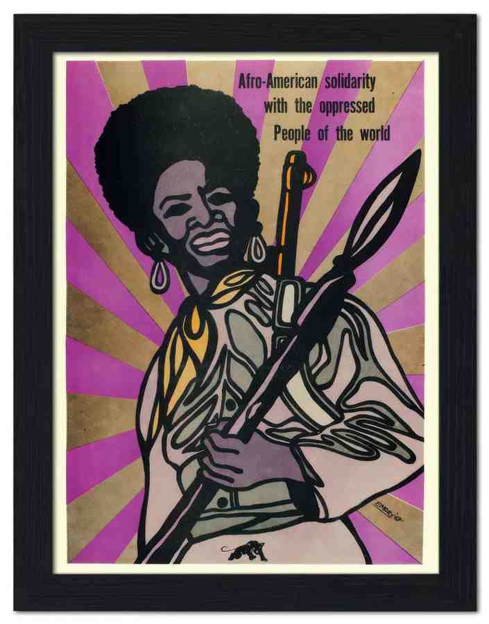 1069 african american solidarity black panther poster 1969 2 Vintage Advert A4 Photo Print