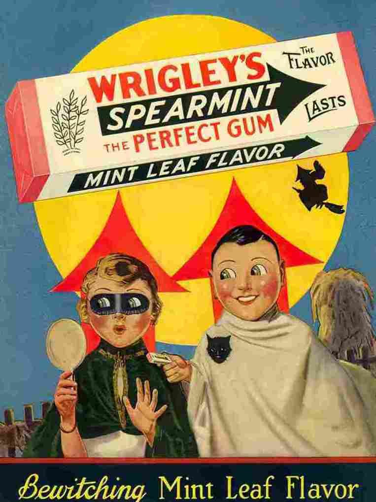 11 03 wrigleys chewing gum 1920s halloween 2 Advert A4 Photo Print