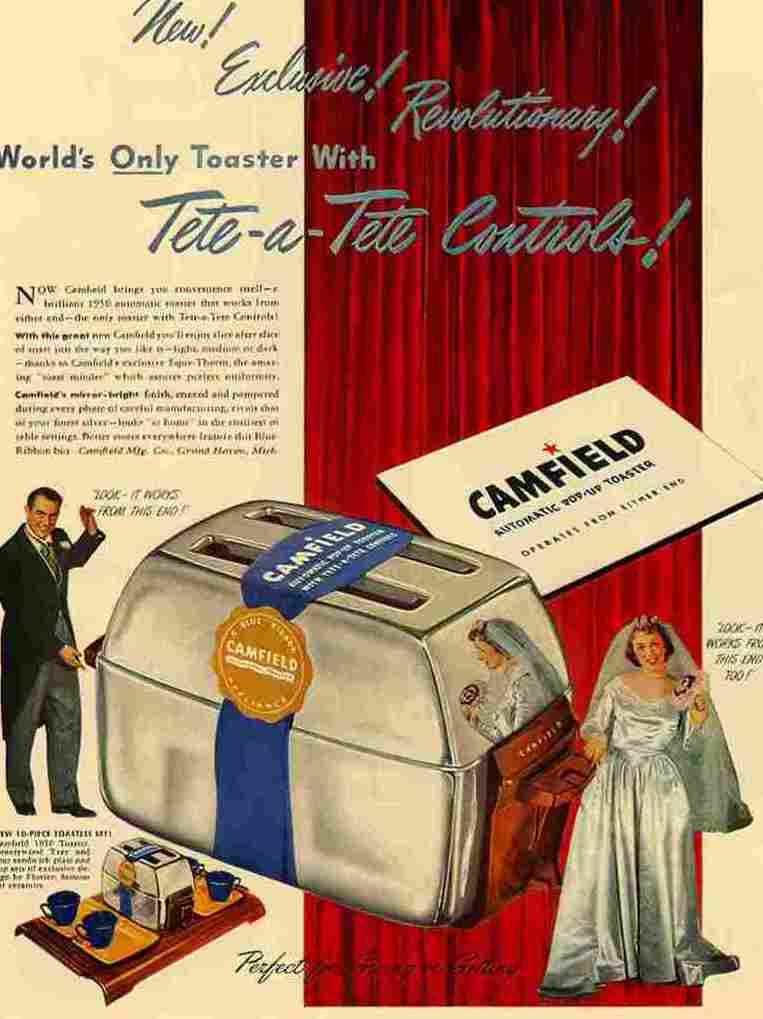 11 19 toaster wedding 1950s 2 Advert A4 Photo Print