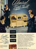 11 21 radio television record player admiral 1950s 2 Advert A4 Photo Print