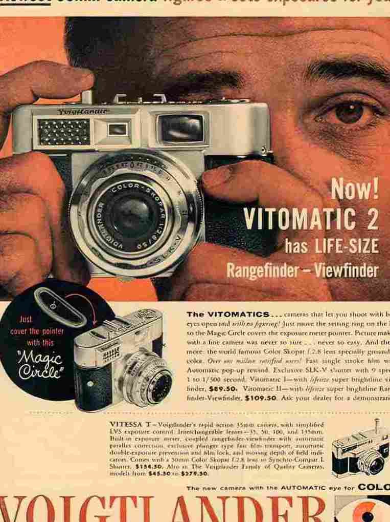 11 28 voigtlander 35mm camera 1950s 2 Advert A4 Photo Print