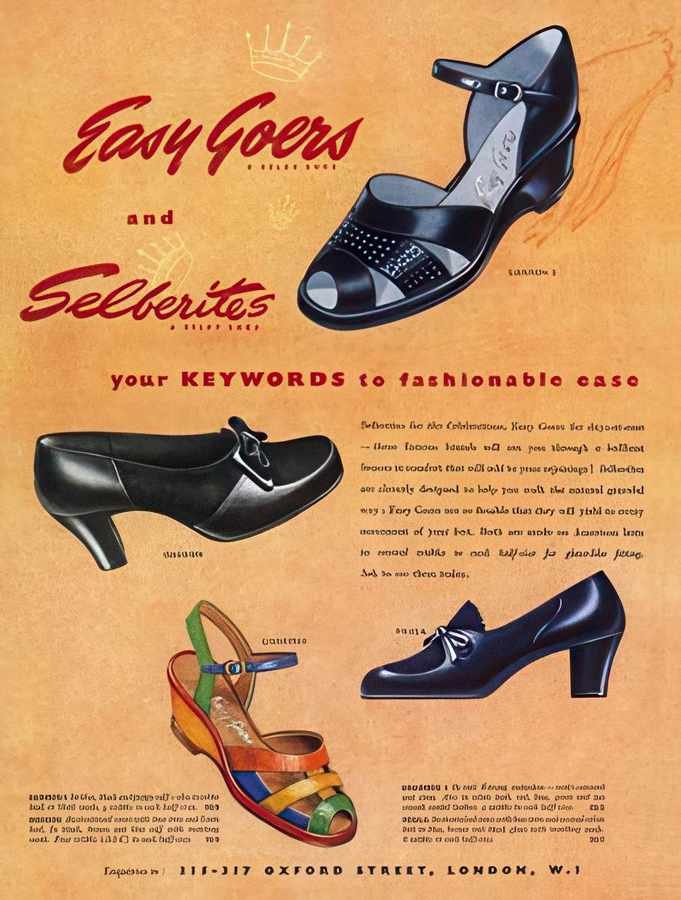 11 Selby Shoes Easy Vintage Advert A4 Photo Print