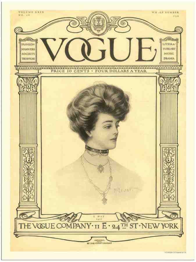 11 vogue cover 1907 2 Vintage Advert A4 Photo Print