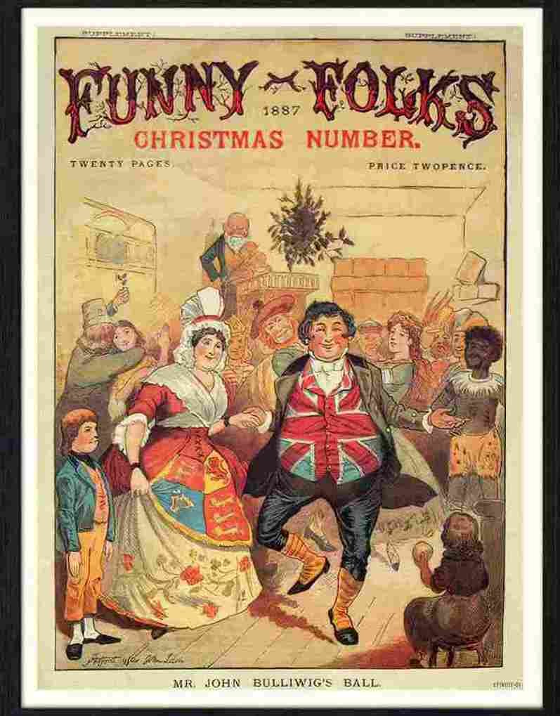 110 01 funny folks christmas 1887 Advert A4 Photo Print