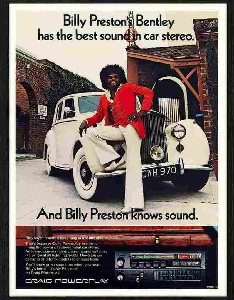 111 01 billy preston bentley car stereo Advert A4 Photo Print