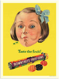 111006 03 Rowntrees Fruit Gums Girl 1955 advert A4 Photo Print
