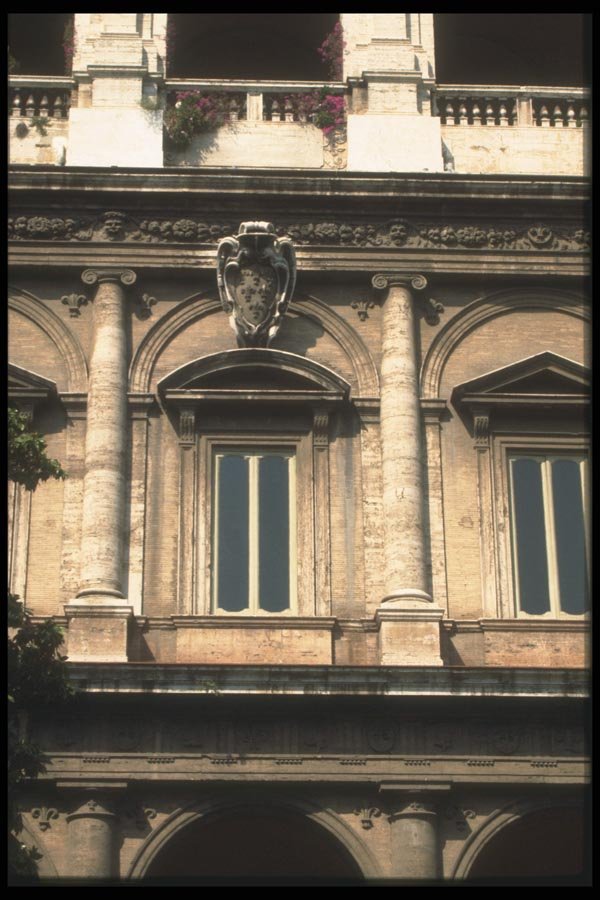 111008 Windows Of Farnese Palace, Rome A4 Photo Print