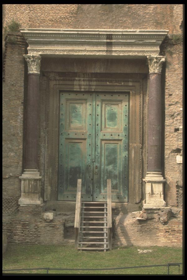 111011 Doorway At Temple Of Romulus, Roman Forum A4 Photo Print