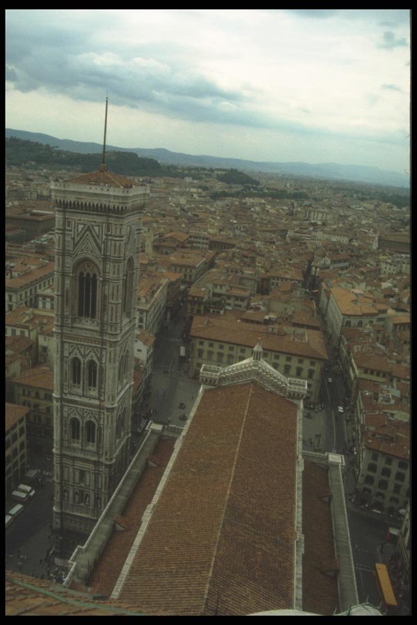111038 Aerial View Of Giotto's Bell Tower, Florence A4 Photo Print
