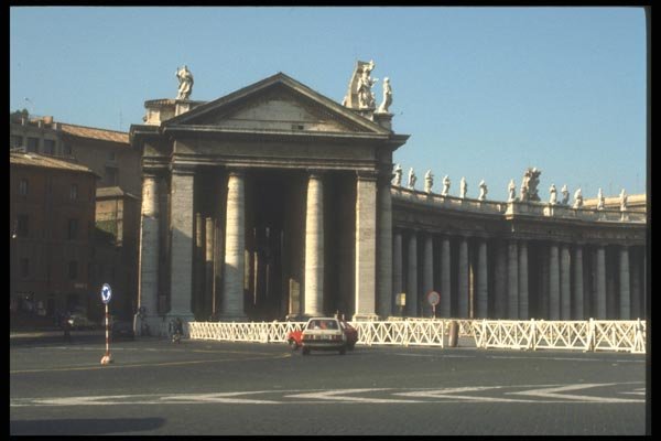 111055 Bernini's Colonnade, Piazza San Pietro, Rome A4 Photo Print