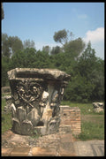 111057 Column Capital, Imperial Palace, Hadrian's Villa A4 Photo Print
