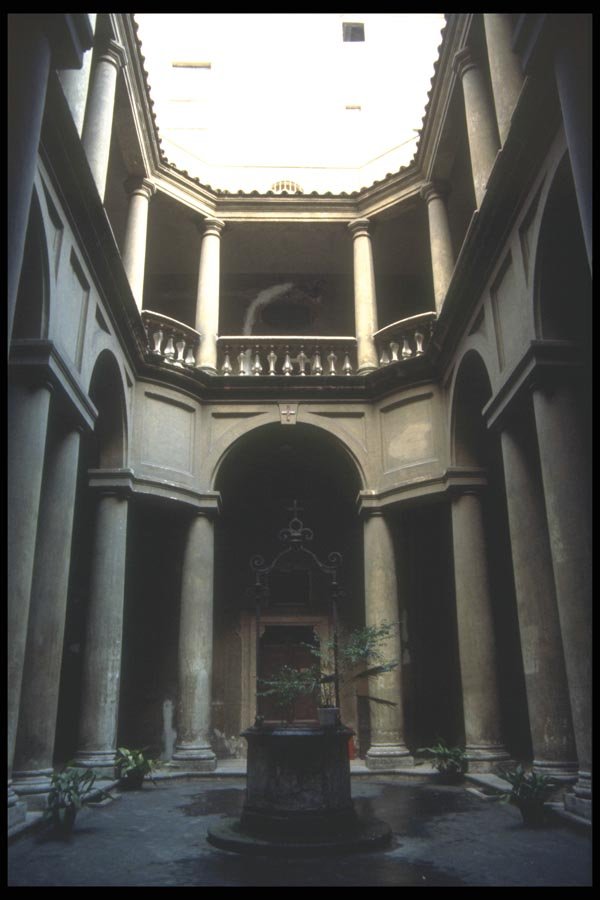 111066 Coutryard, San Carlo Alle Quattro Fontane, Rome A4 Photo Print