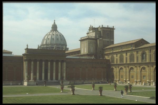 111074 Vatican Garden, St. Peter's, Rome A4 Photo Print