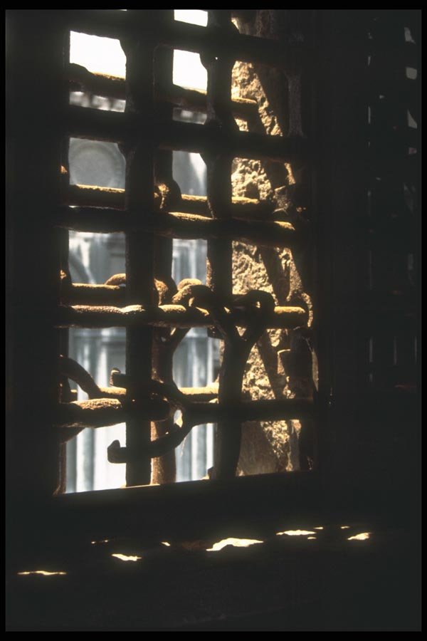 111093 Window, Doges' Palace Prison, Venice A4 Photo Print