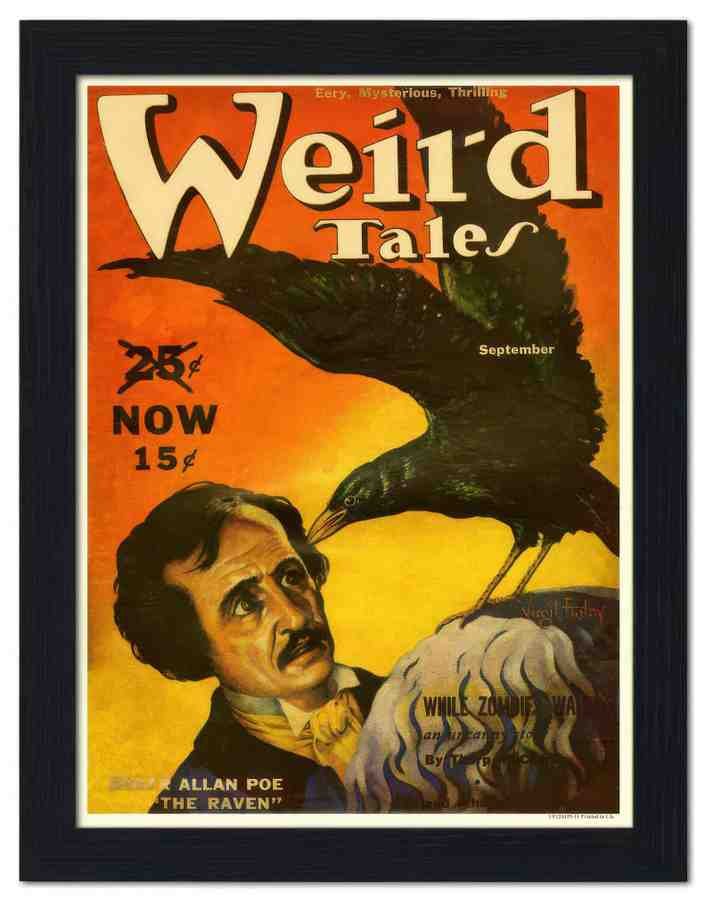 1113K weird tales edgar allan poe raven 2 Vintage Advert A4 Photo Print