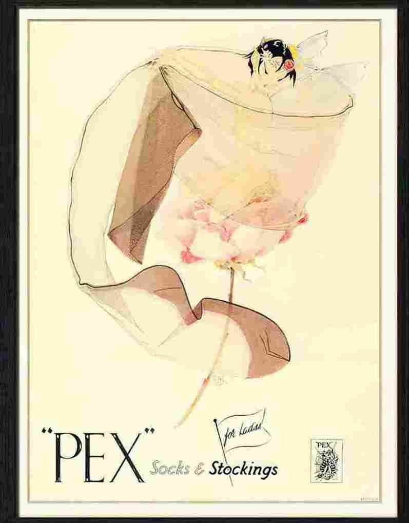 112 10 pex stockings fairy 1950s Advert A4 Photo Print
