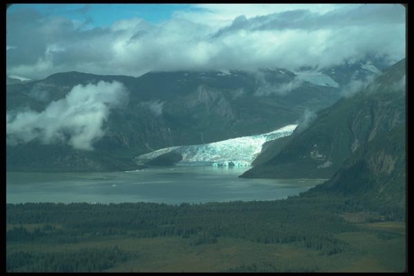 114043 Huge Glacier Emptying Into Lonely Bay A4 Photo Print