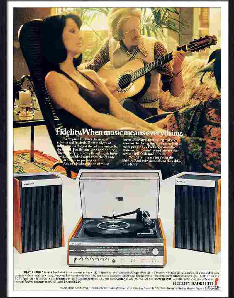 115 01 fidelity record player 1970s Advert A4 Photo Print