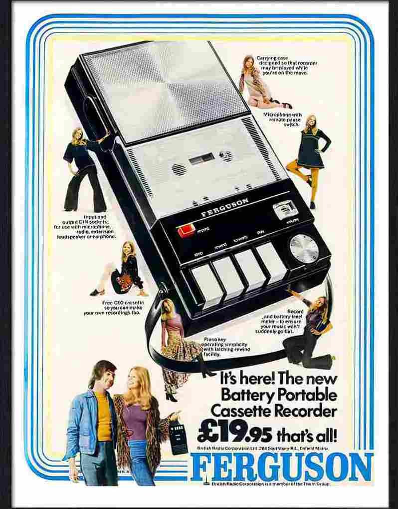 115 02 ferguson tape recorder 1970s Advert A4 Photo Print