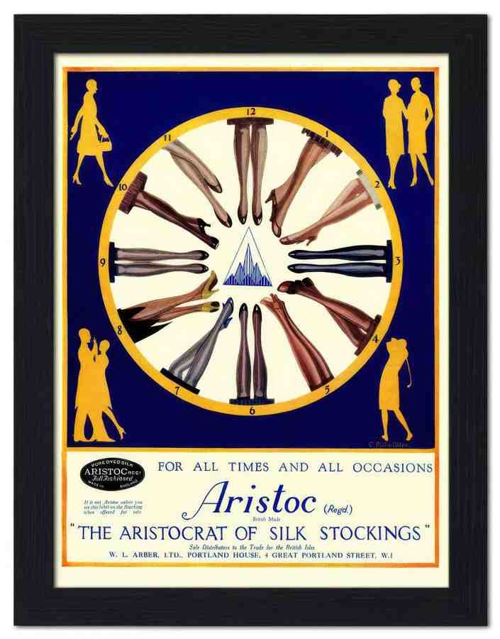 1154 aristoc stockings 1920s 2 Vintage Advert A4 Photo Print