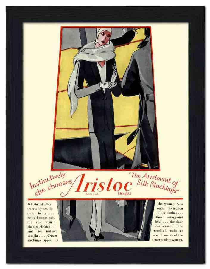 1156 aristoc stockings 1920s 2 Vintage Advert A4 Photo Print