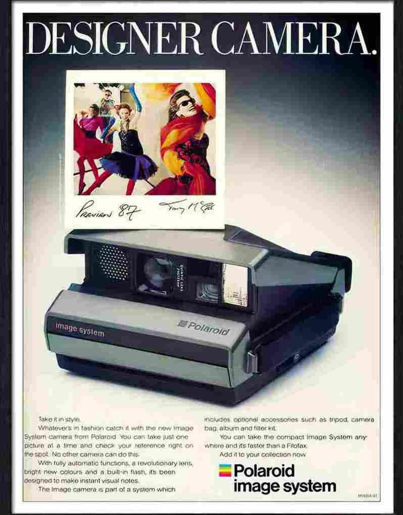 116 07 designer camera by polaroid 1980s Advert A4 Photo Print