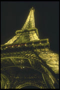 116000 Eiffel Tower At Night, Paris A4 Photo Print