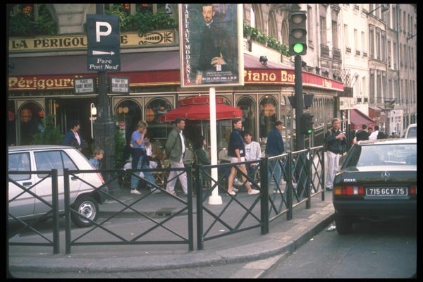 116015 St. Germain Des Pres District Activities, Paris A4 Photo Print
