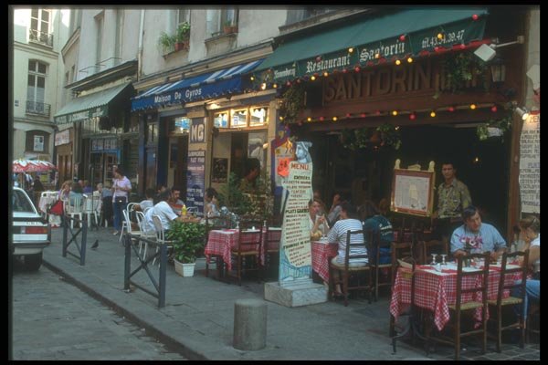 116017 Restaurant In St. Germain Des Pres, Paris A4 Photo Print