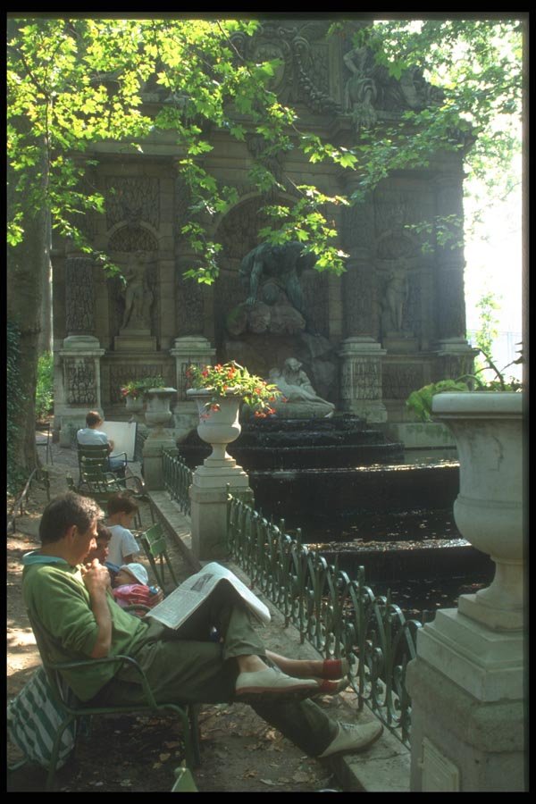116020 Resting Near The Fountain Of Medicis, Paris A4 Photo Print