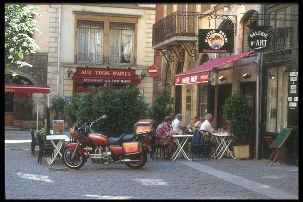 116027 Restaurant Bistro, Lyon A4 Photo Print