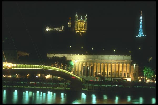 116033 Hall Of Justice, Fourviere (night), Lyon A4 Photo Print