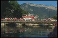 116036 Restaurant Boat On The Lake, Annecy A4 Photo Print
