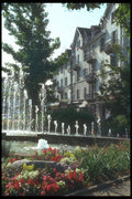 116038 Fountain, Residential District, Annecy A4 Photo Print