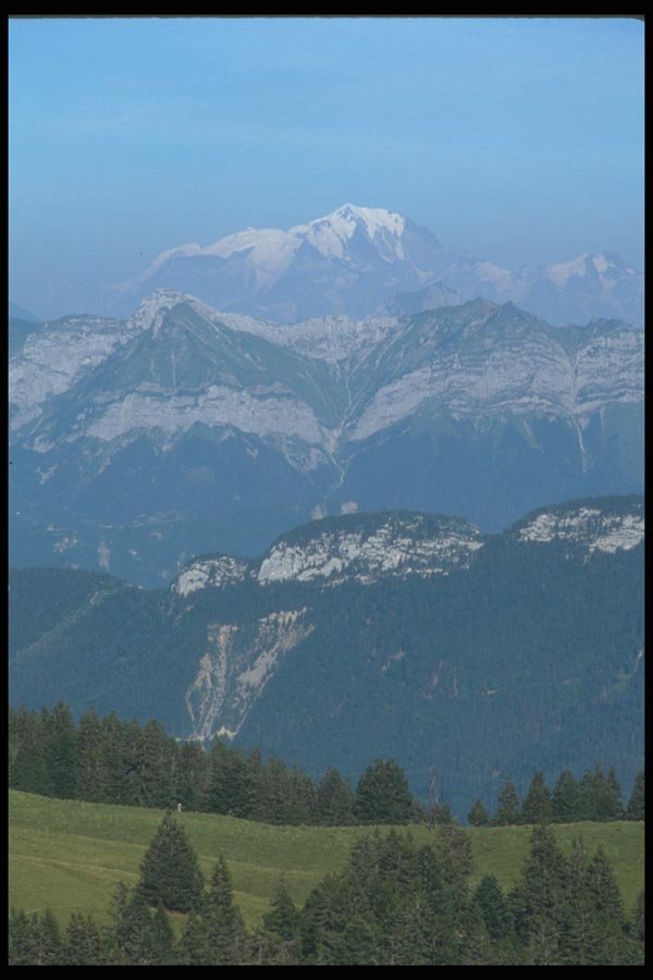 116043 View Of The 'Mont Blanc' Mountain Range A4 Photo Print