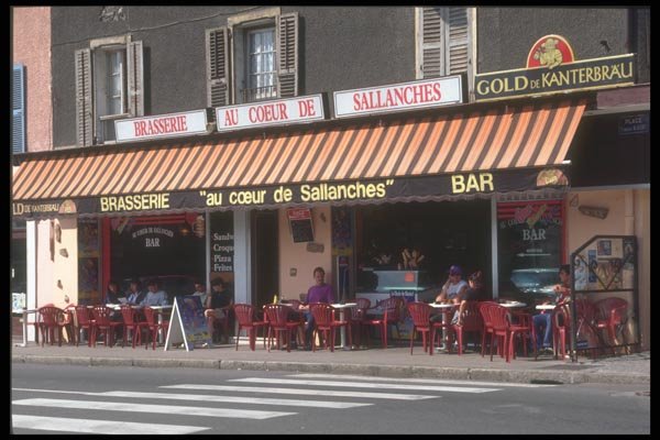 116048 Little Bar In Sallanches, Haute Savoie A4 Photo Print