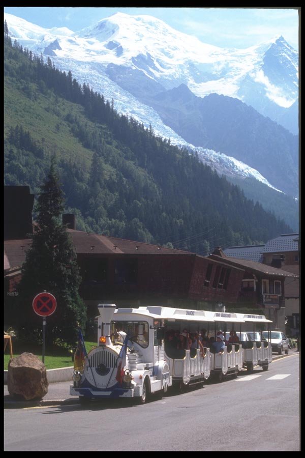 116058 A Train For Children, Chamonix A4 Photo Print