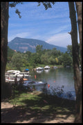 116063 Resting On Edge Of Canal 1, Region Aix Les Bains A4 Photo Print