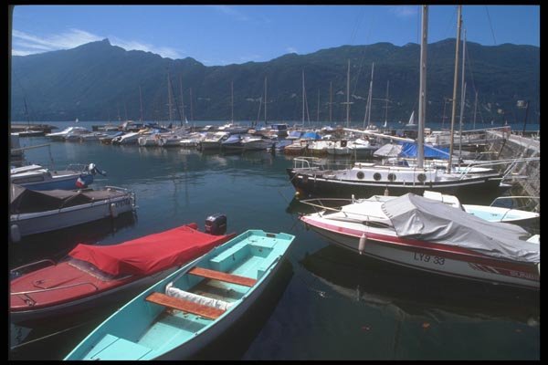 116064 Marina At Aix Les Bains A4 Photo Print