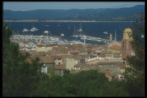 116071 View Of Port From Citadelle, St. Tropez A4 Photo Print