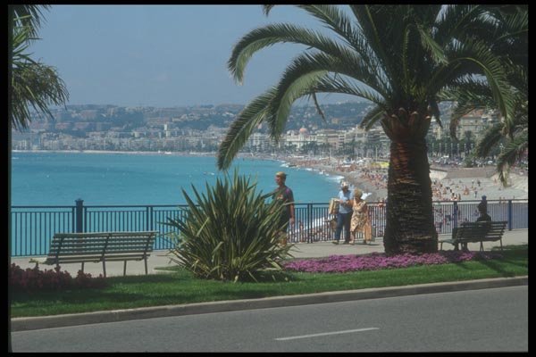 116084 Peek At Bay Of Nice A4 Photo Print