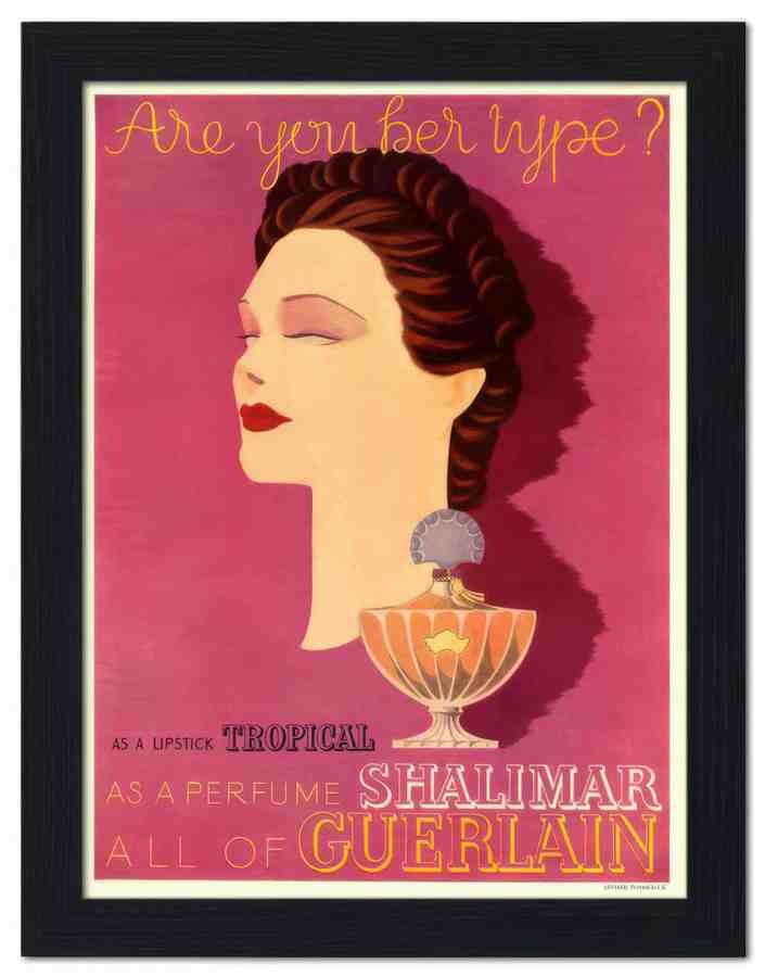 1165H guerlain shalimar perfume 1920s 2 Vintage Advert A4 Photo Print