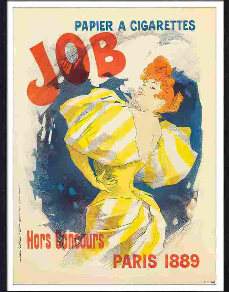117 02 job cigarette papers belle epoque poster Advert A4 Photo Print