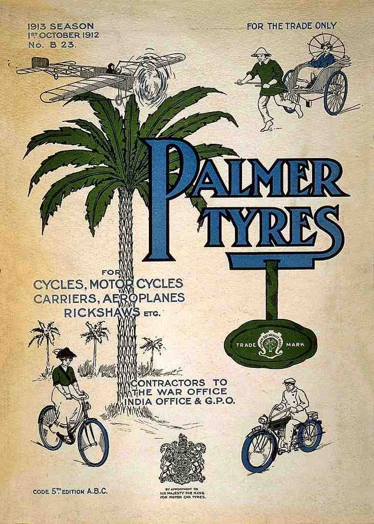 117 Palmer Tyres 1912 Vintage A4 Photo Print