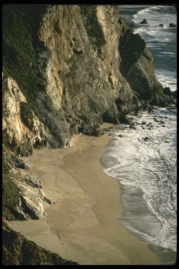 117031 Cliffs & Ocean, South Of Big Sur, CA A4 Photo Print