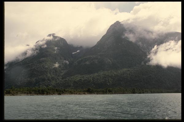 117089 Forested Islands & Mountains, Fiordo Campu, Chile A4 Photo Print