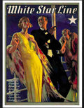 118 14 white star line ocean liners Advert A4 Photo Print